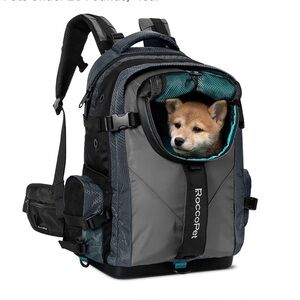 RoccoPet Dog Cat Carrier Backpack * Small Pets Up To 20 lbs * Hiking * Travel *